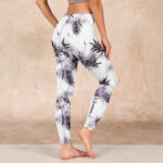 Buddha Stones White Black Bamboo Exercise Leggings Women's Yoga Pants - image 3