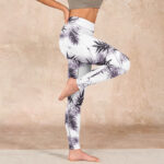 Buddha Stones White Black Bamboo Exercise Leggings Women's Yoga Pants - image 16