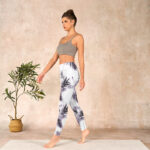 Buddha Stones White Black Bamboo Exercise Leggings Women's Yoga Pants - image 13