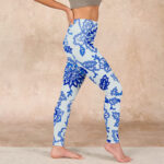 Buddha Stones Flowers Print Gym Leggings Women's Yoga Pants - image 17
