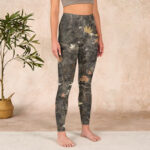 Buddha Stones Maple Leaves Print Gym Leggings Women's Yoga Pants - image 4