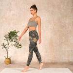 Buddha Stones Maple Leaves Print Gym Leggings Women's Yoga Pants - image 13
