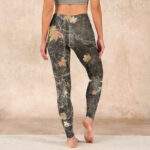 Buddha Stones Maple Leaves Print Gym Leggings Women's Yoga Pants - image 15