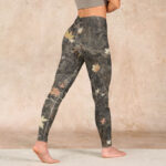 Buddha Stones Maple Leaves Print Gym Leggings Women's Yoga Pants - image 5