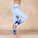 Buddha Stones Blue Bird Peony Print Sports Leggings Women's Yoga Pants - image 16