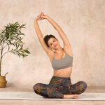 Buddha Stones Golden Mountains Clouds Print Gym Leggings Women's Yoga Pants - image 14