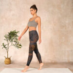 Buddha Stones Golden Mountains Clouds Print Gym Leggings Women's Yoga Pants - image 13