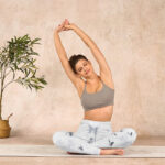 Buddha Stones White Gray Butterfly Print Sports Leggings Women's Yoga Pants - image 14