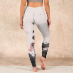 Buddha Stones Ink Painting Lotus Flower Leaf Print Gym Fitness Leggings Women's Yoga Pants - image 15