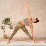 Buddha Stones Goldenrod Lotus Flowers Leaves Print Gym Fitness Leggings Women's Yoga Pants - image 10