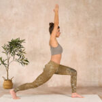 Buddha Stones Goldenrod Lotus Flowers Leaves Print Gym Fitness Leggings Women's Yoga Pants - image 12