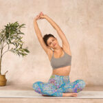 Buddha Stones Blue Pink Green Flower Print Gym Fitness Leggings Women's Yoga Pants - image 14