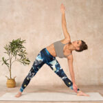 Buddha Stones Blue Butterfly Water Waves Moon Print Gym Leggings Women's Yoga Pants - image 10