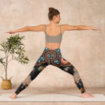 Buddha Stones Mandala Auspicious Clouds Print Gym Leggings Women's Yoga Pants - image 11