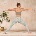 Buddha Stones Blue Purple Green Lines Gym Leggings Women's Yoga Pants - image 11