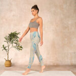 Buddha Stones Blue Purple Green Lines Gym Leggings Women's Yoga Pants - image 13