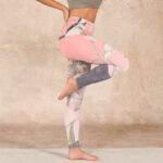 Buddha Stones Withered White Lotus Print Gym Leggings Women's Yoga Pants - image 16