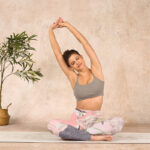 Buddha Stones Withered White Lotus Print Gym Leggings Women's Yoga Pants - image 14