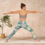 Buddha Stones Chinese Architecture Dark Sea Green Print Fitness Leggings Women's Yoga Pants - image 11