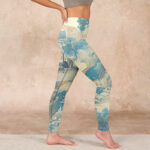 Buddha Stones Chinese Architecture Dark Sea Green Print Fitness Leggings Women's Yoga Pants - image 17