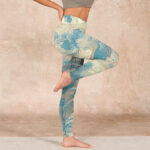 Buddha Stones Chinese Architecture Dark Sea Green Print Fitness Leggings Women's Yoga Pants - image 15