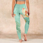 Buddha Stones Lotus Leaves Seed Pods Print Gym Leggings Women's Yoga Pants - image 15