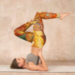 Buddha Stones Golden Auspicious Cloud Waves Print Gym Leggings Women's Yoga Pants - image 8