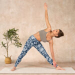 Buddha Stones Dark Blue Flower Print Fitness Leggings Women's Yoga Pants - image 10
