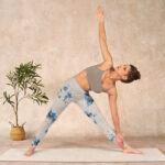 Buddha Stones Dark Blue Flower Gym Leggings Women's Yoga Pants - image 10