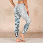 Buddha Stones Bamboo Print Gym Leggings Women's Yoga Pants - image 3