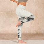 Buddha Stones Ink Bamboo Mountains Print Gym Leggings Women's Yoga Pants - image 17