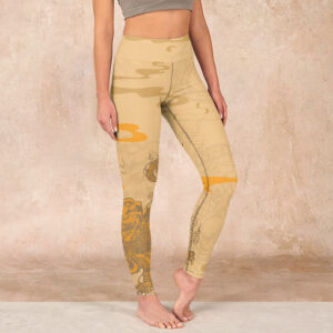Buddha Stones PiXiu Clouds Pattern Gym Leggings Women's Yoga Pants - Goldenrod - US18，UK/AU22，EU50 (4XL) - image 1