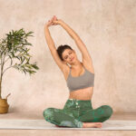 Buddha Stones Green Bamboo Rock Flower Print Gym Leggings Women's Yoga Pants - image 14