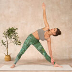 Buddha Stones Green Bamboo Rock Flower Print Gym Leggings Women's Yoga Pants - image 10