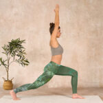Buddha Stones Green Bamboo Rock Flower Print Gym Leggings Women's Yoga Pants - image 12