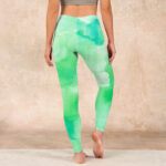 Buddha Stones Green Ink Wash Pattern Gym Leggings Women's Yoga Pants - image 15