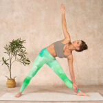 Buddha Stones Green Ink Wash Pattern Gym Leggings Women's Yoga Pants - image 10