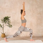 Buddha Stones White Brown Flowers Pattern Gym Leggings Women's Yoga Pants - image 12
