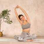 Buddha Stones White Brown Flowers Pattern Gym Leggings Women's Yoga Pants - image 14
