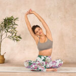 Buddha Stones Red White Peony Flower Print Sports Leggings Women's Yoga Pants - image 14