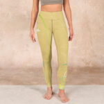 Buddha Stones Yellow Orchid Flowers Weeping Leaves Print Gym Leggings Women's Yoga Pants - image 2