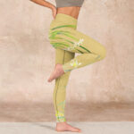 Buddha Stones Yellow Orchid Flowers Weeping Leaves Print Gym Leggings Women's Yoga Pants - image 16