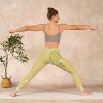 Buddha Stones Yellow Orchid Flowers Weeping Leaves Print Gym Leggings Women's Yoga Pants - image 11
