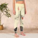 Buddha Stones Lotus Mountains House Print Gym Leggings Women's Yoga Pants - image 4