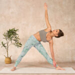 Buddha Stones Honeydew Green White Flow Line Print Exercise Leggings Women's Yoga Pants - image 10