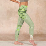 Buddha Stones Green Grapes Pink Roses Gym Leggings Women's Yoga Pants - image 17