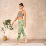 Buddha Stones Green Grapes Pink Roses Gym Leggings Women's Yoga Pants - image 13