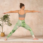Buddha Stones Green Grapes Pink Roses Gym Leggings Women's Yoga Pants - image 11