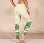 Buddha Stones Lotus Flower Leaf Dragonfly Print Fitness Leggings Women's Yoga Pants - image 3