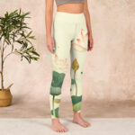 Buddha Stones Lotus Flower Leaf Dragonfly Print Fitness Leggings Women's Yoga Pants - image 4